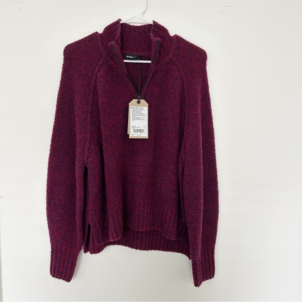 Prana Blazing Star Sweater Merino Wool Blend Size Large NEW